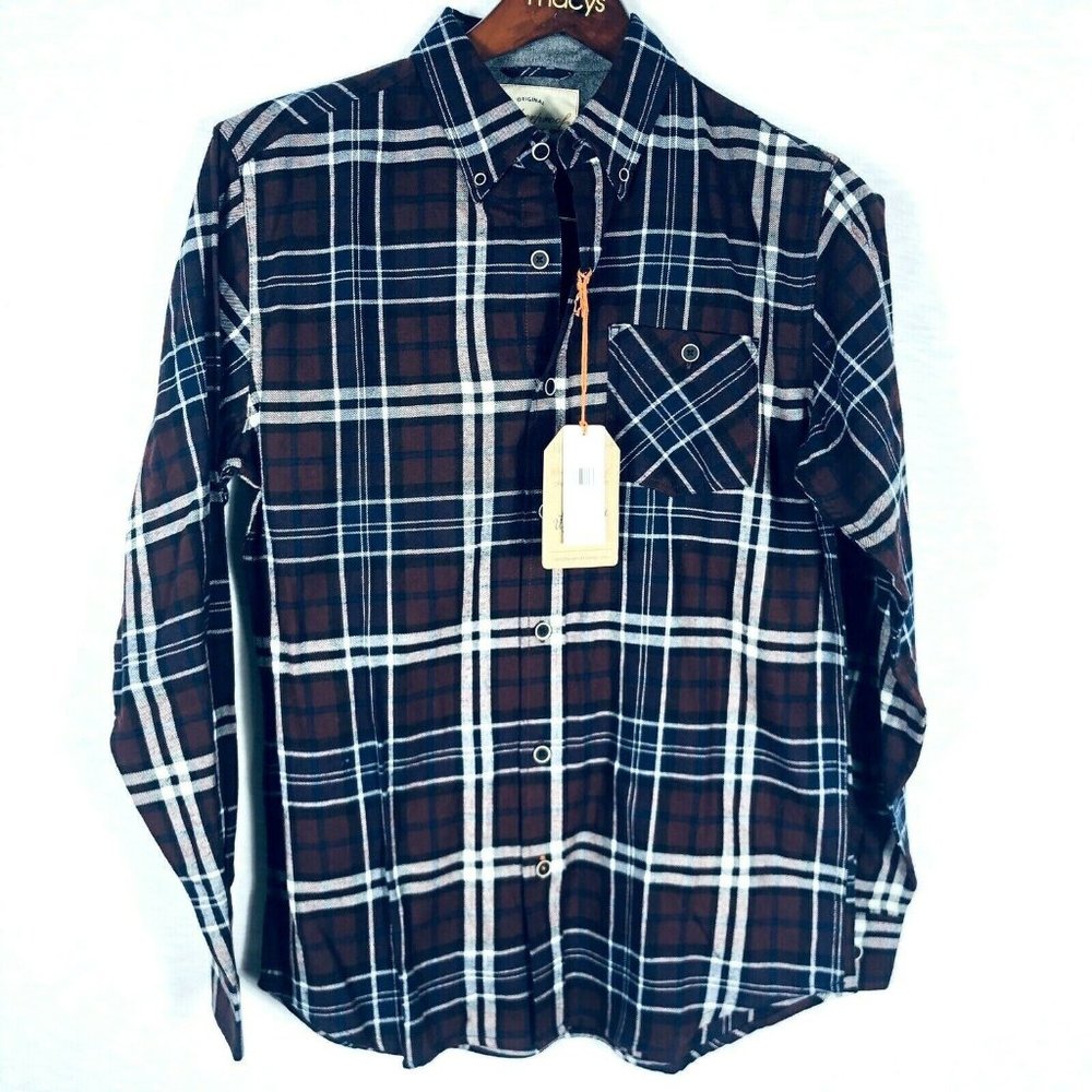 Men Small WEATHERPROOF Vintage Plaid Flannel Shirt